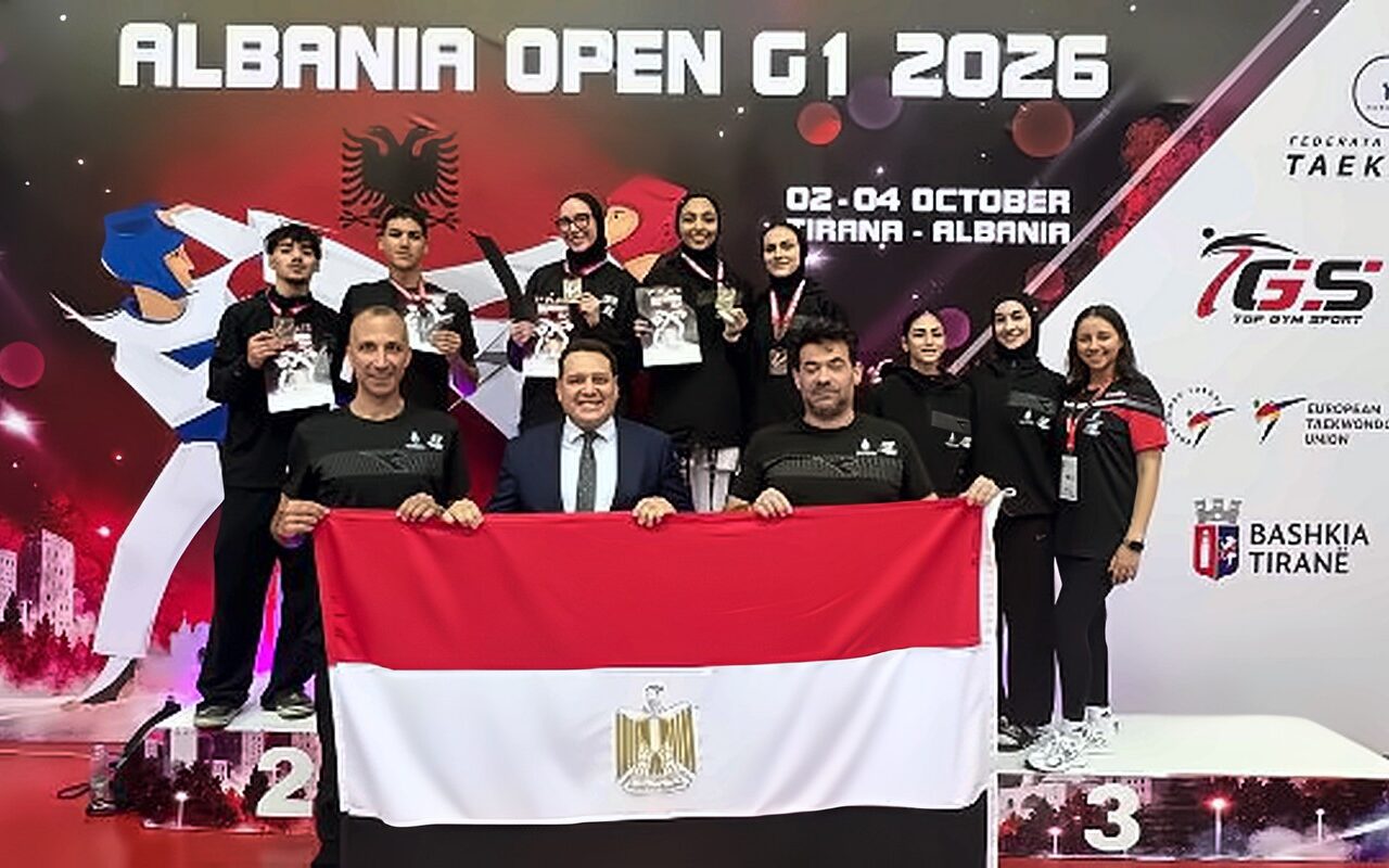 التايكوندو المصري يحصد 5 ميداليات ويحتل وصافة الترتيب العام ببطولة ألبانيا المفتوحة