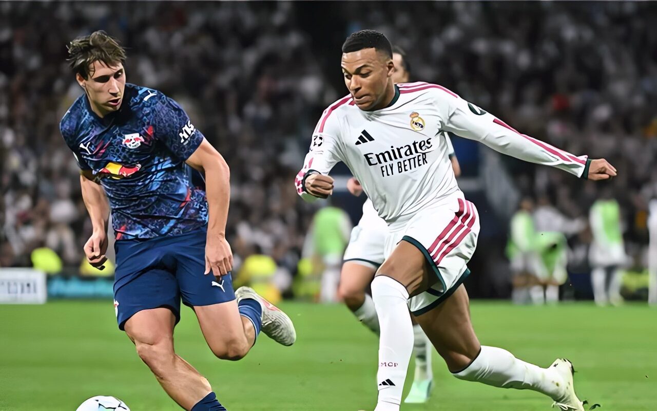 ريال مدريد يتقدم على لايبزيج 0/1 في الشوط الأول بدوري أبطال أوروبا