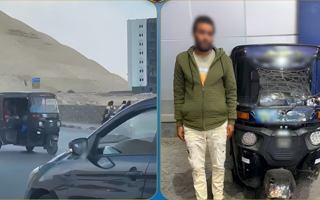 ضبط سائق توك توك بالقاهرة لسيره عكس الاتجاه بالمقطم بدعوى اختصار الطريق