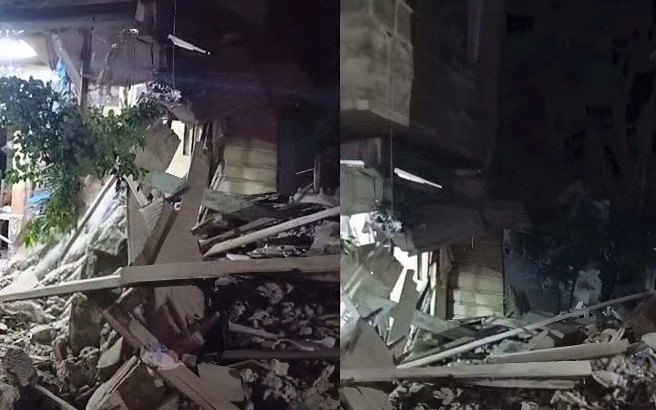 لحظة انهيار عقار سكني مكون من 4 طوابق بحدائق القبة (فيديو)