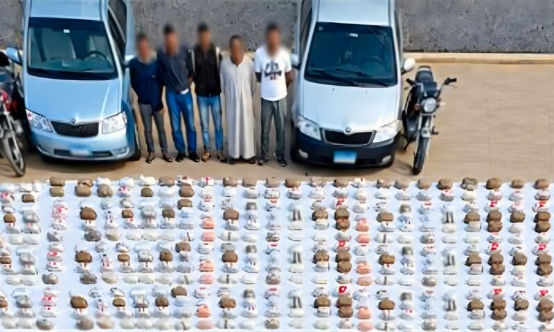 مصرع 5 عناصر جنائية وضبط مخدرات وأسلحة بـ208 ملايين جنيه في أسوان وسوهاج