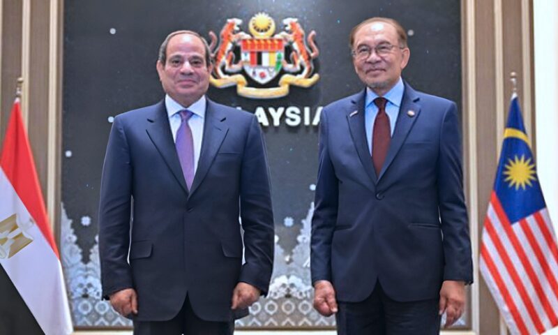 بيان مشترك: الرئيس السيسي ورئيس الوزراء الماليزي يجددان اهتمامهما بتسريع الجهود الرامية لبناء شراكة أكثر ديناميكية ومرونة