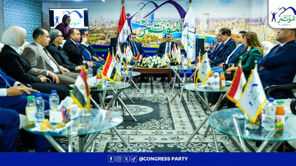 رئيس «العدل» ووفد من قيادات الحزب يهنئون السعيد غنيم برئاسة «المؤتمر»