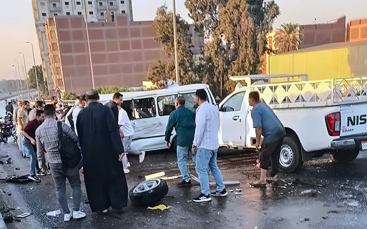 إصابة 5 أشخاص في حادث تصادم بالقليوبية
