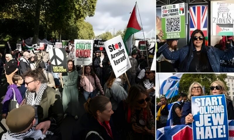 استنفار أمني في لندن.. 10 آلاف متظاهر من أجل فلسطين والشرطة تهدد باعتقال مرتدي الأقنعة