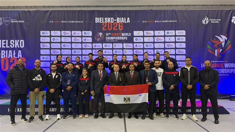 وزير الشباب يشيد بإنجاز أبطال الكاراتيه في بطولة العالم ببولندا