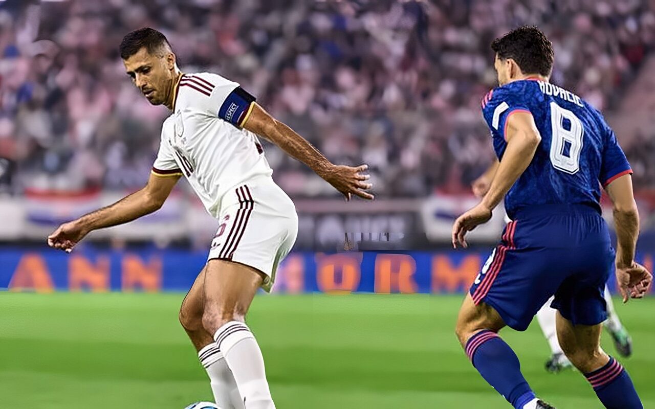 دوري الأمم الأوروبية، كرواتيا تتقدم على إسبانيا 1-0 في الشوط الأول