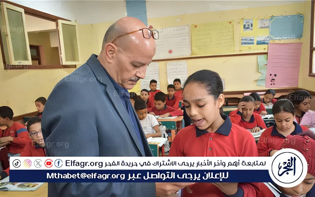 تعليم سوهاج: متابعة انتظام الدراسة بمدرسة القنابرة الابتدائية بسوهاج