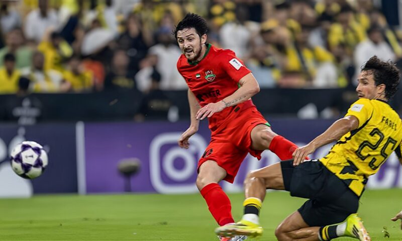 دوري أبطال آسيا للنخبة، شباب الأهلي يتقدم على اتحاد جدة 0/2 في الشوط الأول