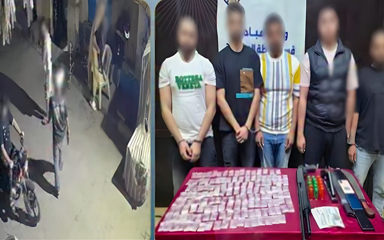 ضبط 5 عاطلين بالعمرانية بحوزتهم أسلحة نارية وهيروين بعد ظهورهم في فيديو بالشارع