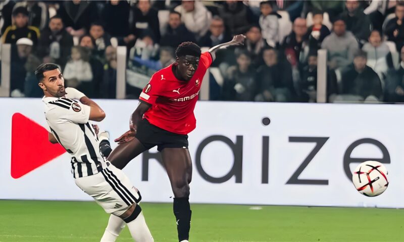 الدوري الأوروبي، رين يتقدم على يوفنتوس 1/2 في الشوط الأول