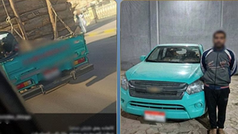ضبط سائق نقل حمولة أخشاب زائدة وغير مؤمنة بكفر الشيخ