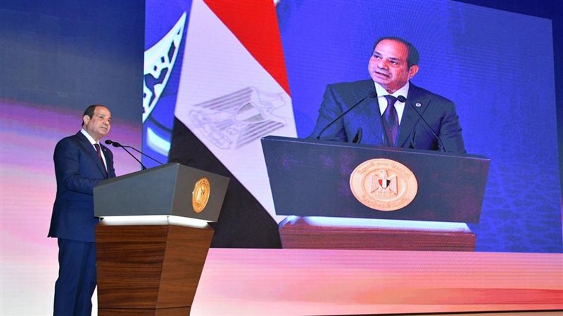 مستشهدًا بلقاء إبراهيم عيسى ولميس الحديدي.. السيسي: ليس لدينا سوى العمل والصبر