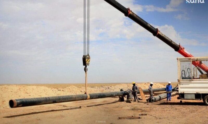 استهداف خط تصدير الغاز الجبسة في شمال شرقي سوريا واندلاع حريق