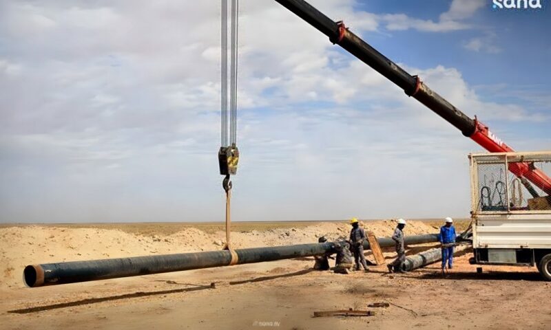 استهداف خط تصدير الغاز الجبسة في شمال شرقي سوريا واندلاع حريق