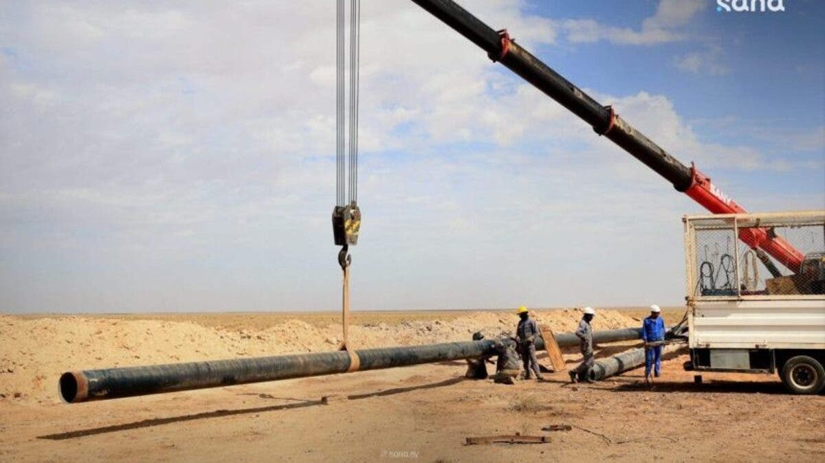 استهداف خط تصدير الغاز الجبسة في شمال شرقي سوريا واندلاع حريق