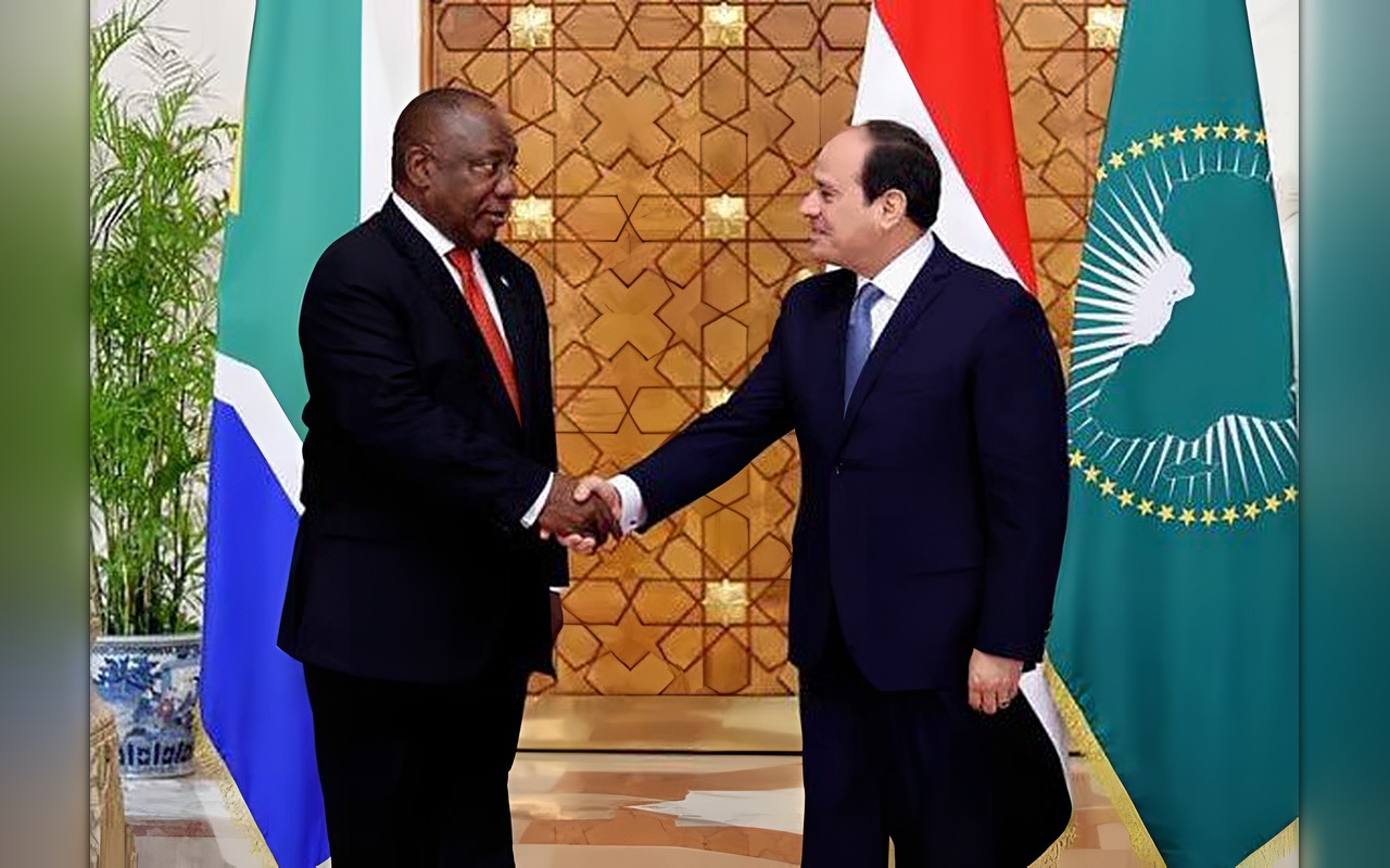 الرئيس السيسي يستقبل نظيره الجنوب أفريقي ويؤكد اعتزاز مصر بالعلاقات التاريخية