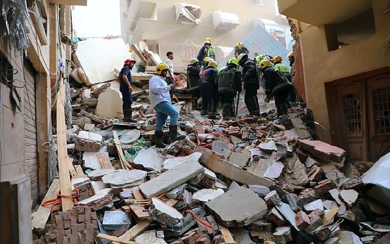 محافظ القاهرة يوجه بتشكيل لجنة هندسية لفحص العقارات المجاورة لعقار حدائق القبة المنهار