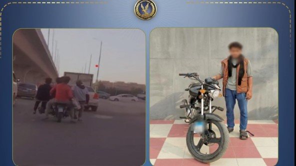 ضبط سائق دراجة نارية عرّض حياة المواطنين للخطر في مصر الجديدة