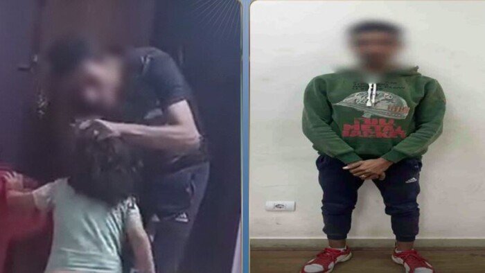 «مراته نشرت الفيديو».. القبض على أب حاول كي نجله في الجيزة
