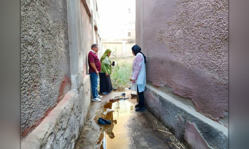 تحرك عاجل بشبرا الخيمة لفحص طفح مائي مجهول المصدر بمحيط الوحدة البيطرية