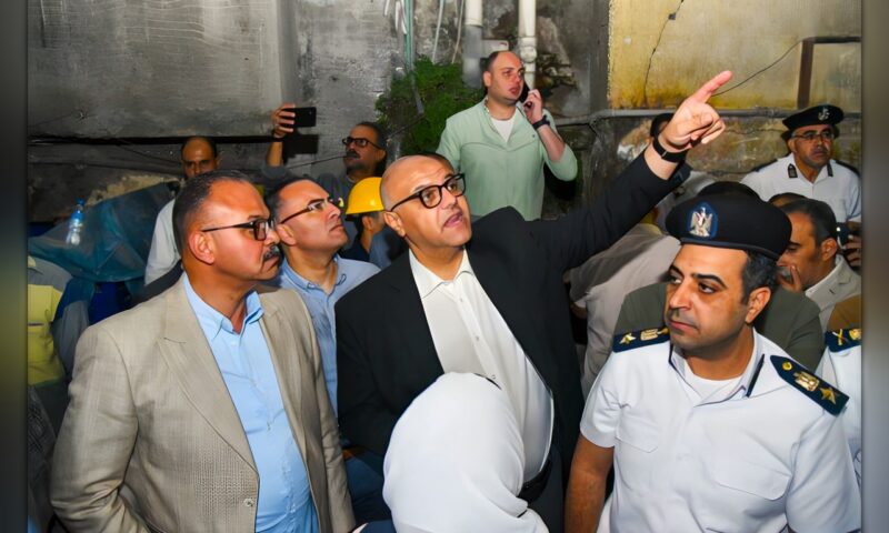 محافظ الإسكندرية يوجّه بتوفير الرعاية الطبية للمصابين في حادث العقار المنهار