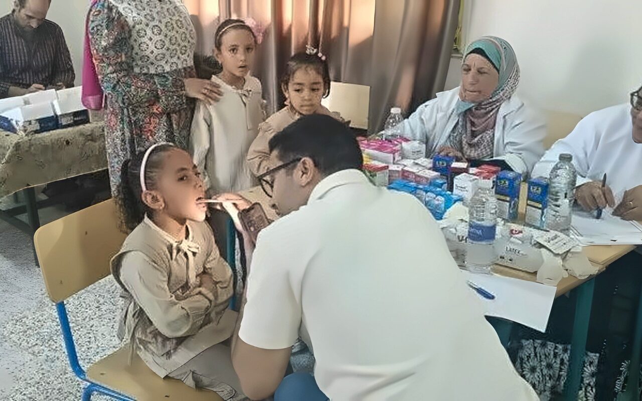 جامعة بنها تنظم قافلة طبية لطلاب مدرسة عاطف الجبالي بزاوية بلتان بطوخ