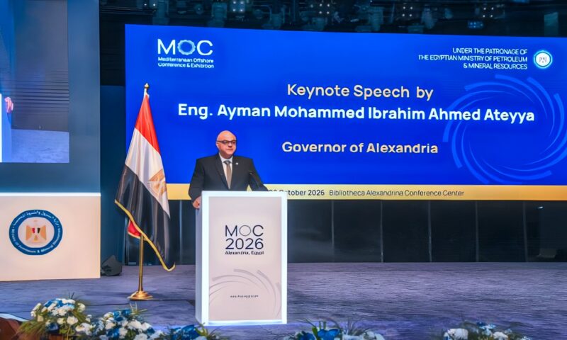 محافظ الإسكندرية يشارك في افتتاح مؤتمر ومعرض البحر المتوسط للبترول «MOC 2026»