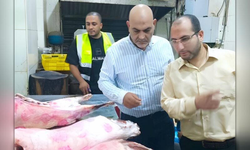 ضبط 2.25 طن لحوم ومصنعات مذبوحة خارج المجازر بحي غرب شبرا الخيمة