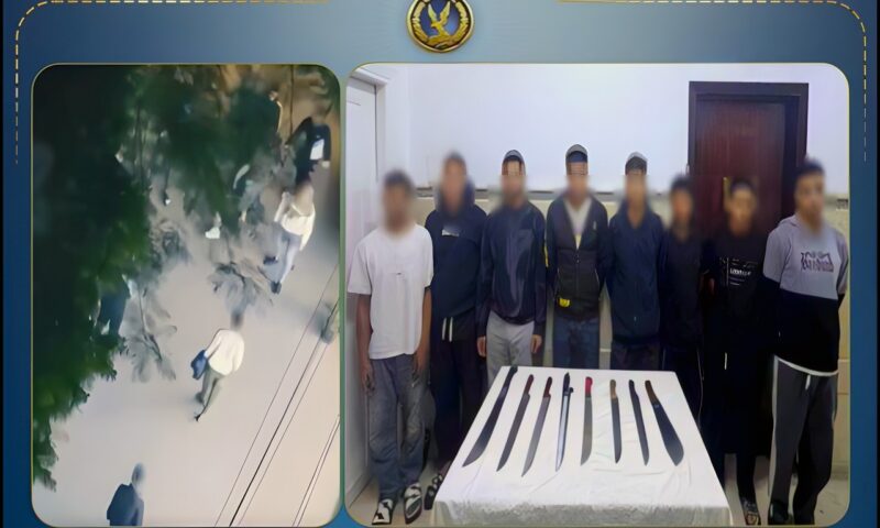 ضبط 8 أشخاص في مشاجرة بالأسلحة البيضاء بالزقازيق