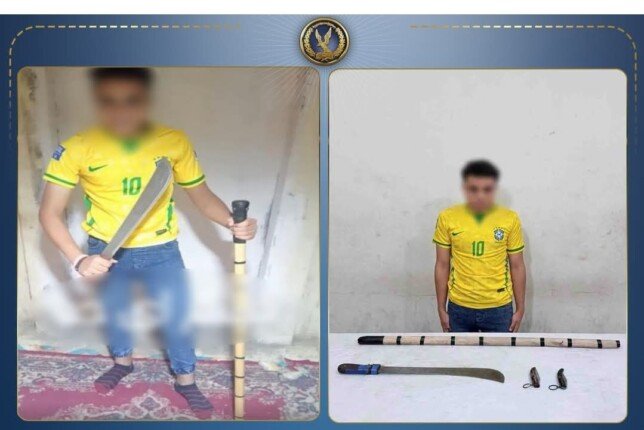بعبارات خادشة للحياء.. ضبط طالب استعرض أسلحة بيضاء في البحيرة