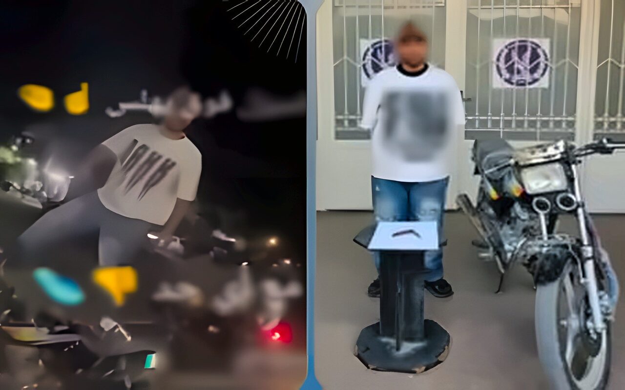 الداخلية تضبط عاملًا لوّح بسلاح أبيض أعلى دراجة نارية ببني سويف