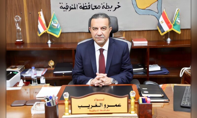 محافظ المنوفية يوجه بإزالة الإشغالات بمزلقان العبد بشبين الكوم