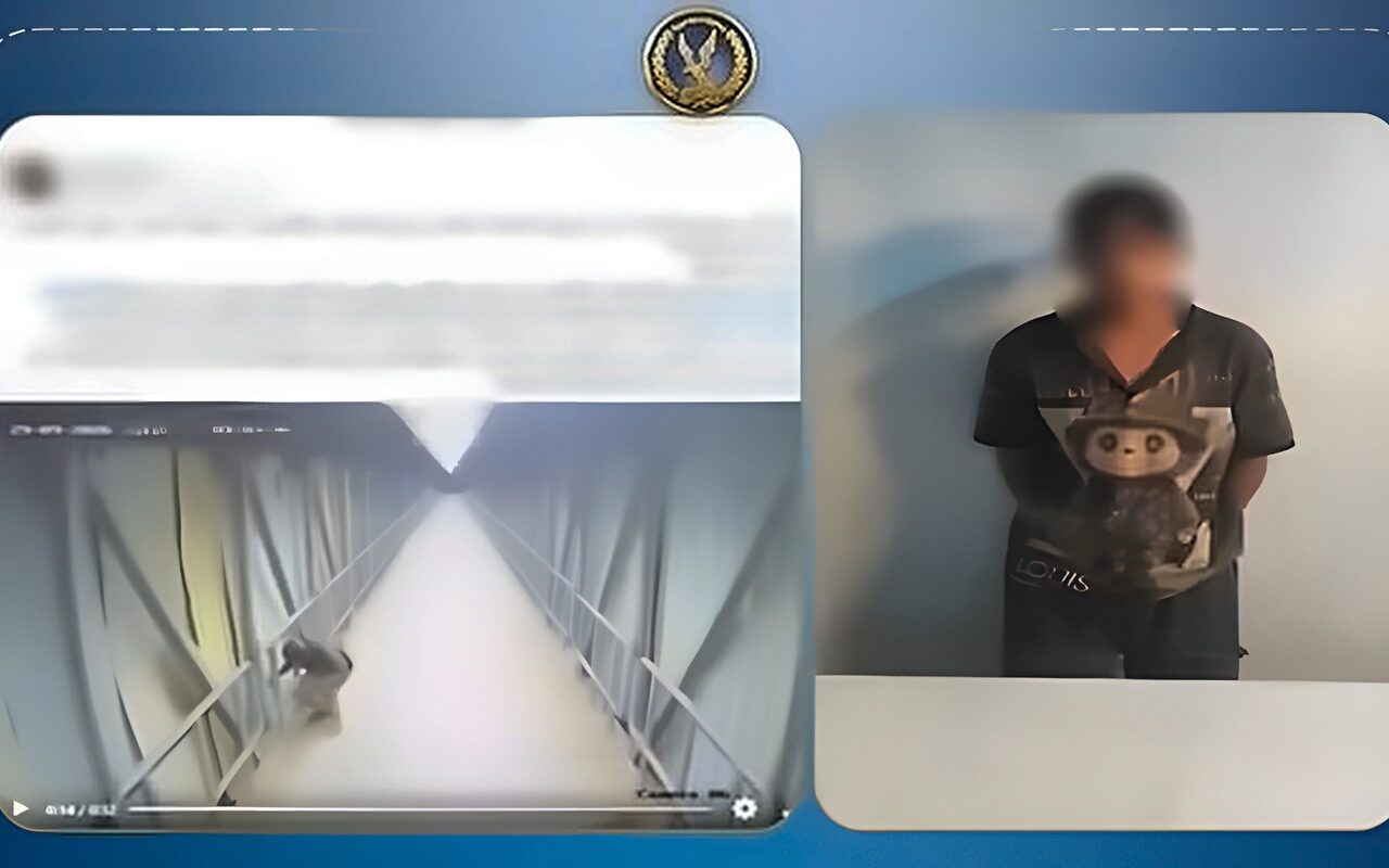 ضبط عاطل لاتهامه بسرقة أسلاك وكاميرات مراقبة أعلى كوبري بالسلام