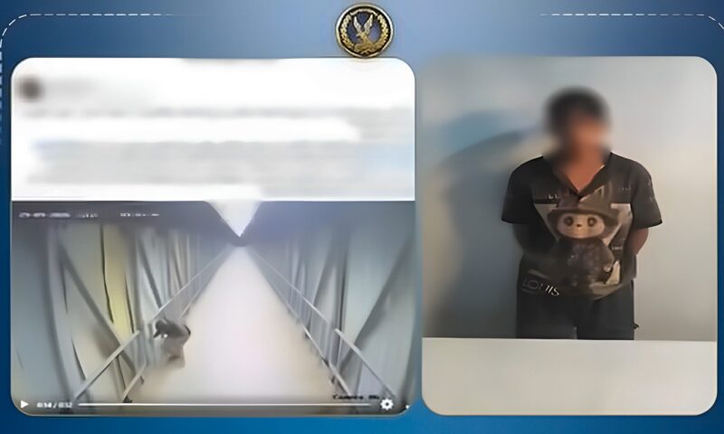 ضبط عاطل لاتهامه بسرقة أسلاك وكاميرات مراقبة أعلى كوبري بالسلام