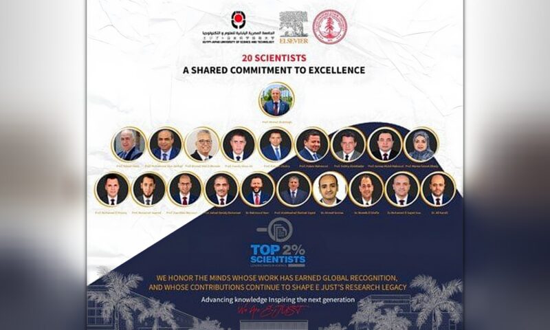 20 عالمًا من الجامعة المصرية اليابانية بقائمة ستانفورد لأفضل العلماء عالميا لعام 2026