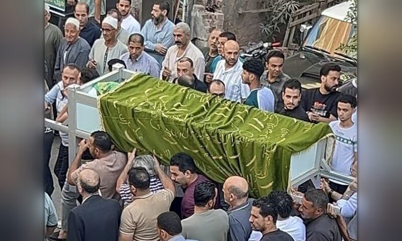 تشييع جنازة ابن خالة الفنان مصطفى شعبان في البتانون بالمنوفية