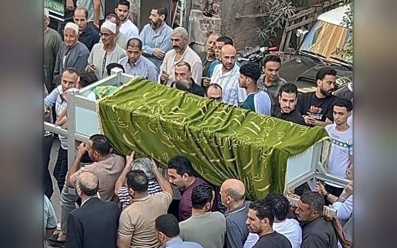 تشييع جنازة ابن خالة الفنان مصطفى شعبان في البتانون بالمنوفية