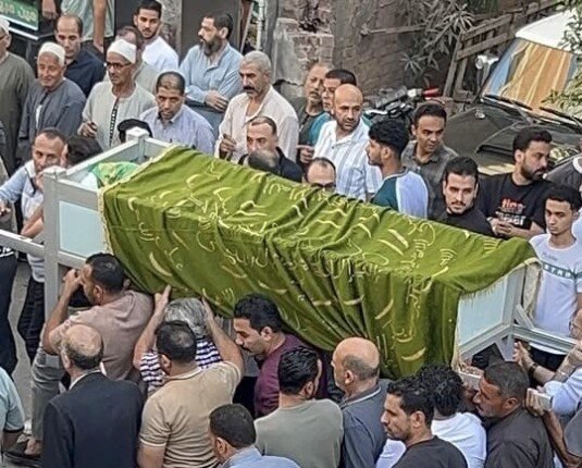 تشييع جنازة ابن خالة الفنان مصطفى شعبان في البتانون بالمنوفية