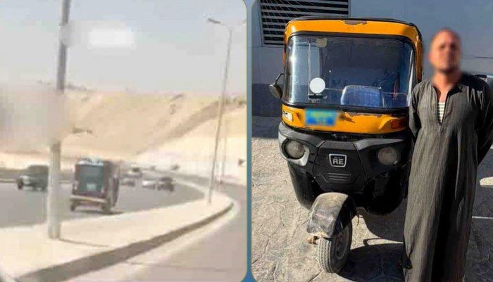 كان يختصر الطريق.. ضبط سائق توك توك بتهمة السير عكس الاتجاه بالقاهرة